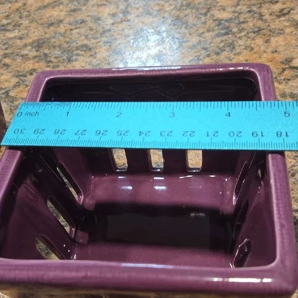 Elegant Purple Ceramic Storage Baskets - Picture 6 of 8